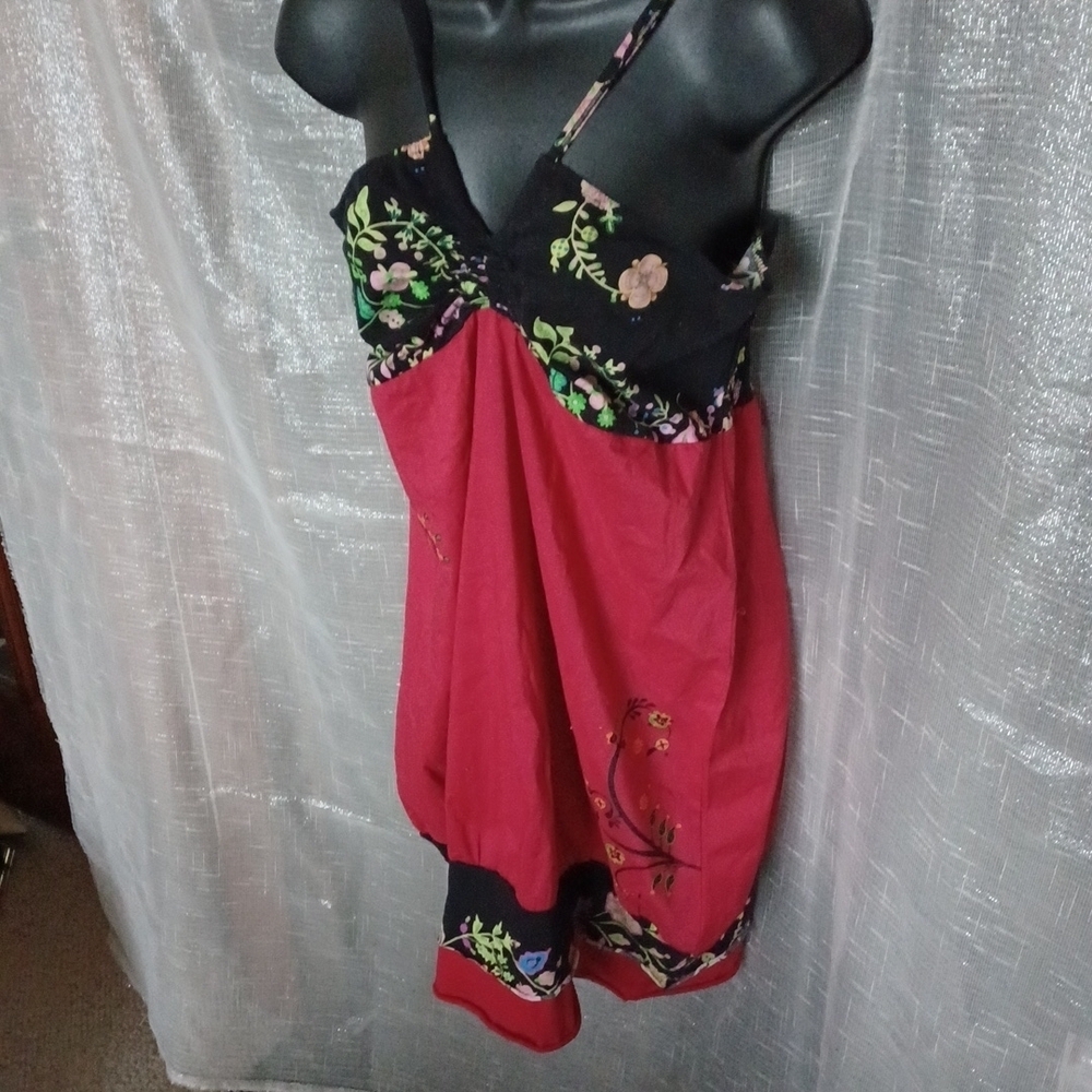 Coline Red/Black halter dress, L/XL, NWT